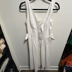 &Merci White Bow Dress